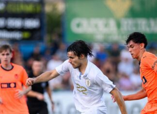 Bruno Calcagno con la Selección Uruguaya