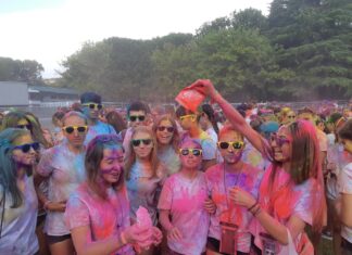 (Galería y video) Unos sanantolines de Palencia multicolor