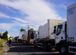 La plantilla del CTR suspende la huelga ante un principio de acuerdo con la empresa Segunda jornada de huelga en el Centro de Tratamiento de Residuos de Palencia