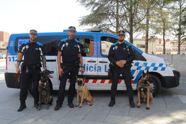 Unidad canina de la polic&iacute;a local de Palencia
