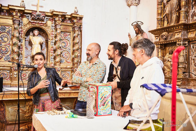 EVA MANJ&Oacute;N (EVITA PRODUCE), JAVIER MAISTERRA (ASOCIACI&Oacute;N CULTURAL MANAPITES), JOS&Eacute; &Aacute;NGEL S&Aacute;NCHEZ (GEOPARQUE LAS LORAS) Y JUANJO MOLINA (EVITA PRODUCE)