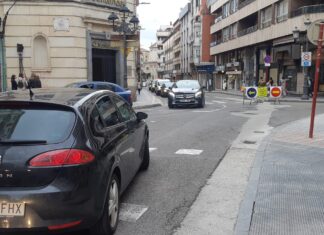 El centro de Palencia ‘entrena’ su futura configuración del tráfico