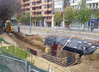 La necesidad de usar un dron retrasa la reapertura de la avenida Santiago Amón de Palencia