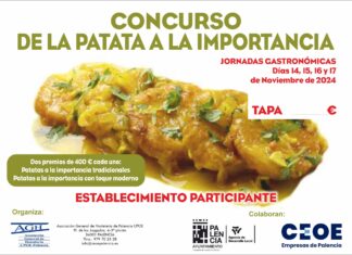 Las Jornadas de las Patatas a la Importancia regresan a Palencia del 14 al 17 de noviembre Concurso de la patata a la importancia en Palencia