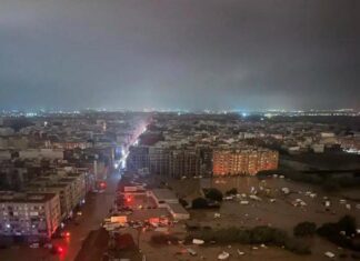Las Cortes de Castilla y León envían su “apoyo”, “ánimo” y “cariño” a la Comunidad Valenciana ante los efectos de la Dana Imagen de Valencia sacada de la red social X