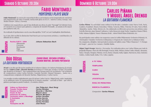 Programa del XXII Festival Internacional de Guitarra de Palencia Diapasi&oacute;n