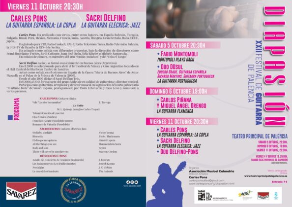 Programa del XXII Festival Internacional de Guitarra de Palencia Diapasi&oacute;n