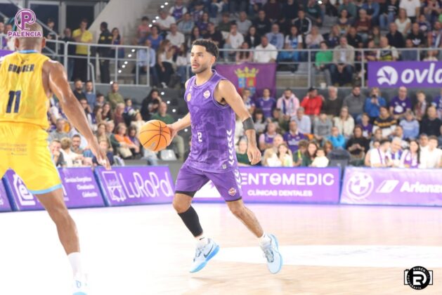 Partido entre Palencia Baloncesto y Movistar Estudiantes. Foto: Rub&eacute;n D&iacute;az.