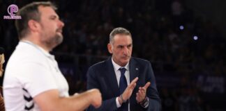 Luis Guil, entrenador del Palencia Baloncesto en su partido ante Movistar Estudiantes de la J4