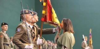 Jura de bandera que se celebró en el frontón de Eras de Santa Marina de Palencia