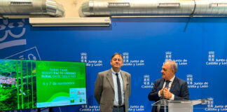 El alcalde de Brañosera, Jesús Mediavilla, y el delegado terr. de la JCyL, José A. Rubio