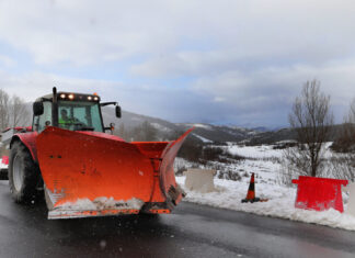 Nieve en el norte de la provincia de Palencia