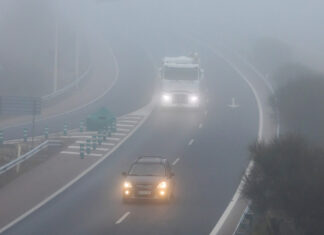 La niebla dificulta la circulación en la A-62, a la altura de Ciudad Rodrigo(Salamanca)