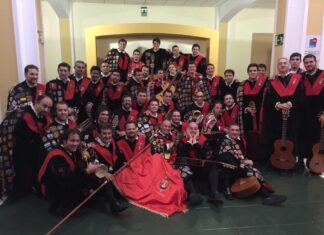 Canciones de Disney con la cantante Mónica Duna, la Tuna de Derecho y el Cartero de Oriente, estos días en el mágico Patio de la Diputación Provincial Tuna de Derecho