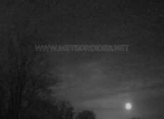 Captura del momento en el que chocó el asteroide