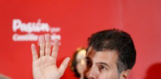 El secretario general, Luis Tudanca, interviene en la reunión del Comité Autonómico del PSOE de Castilla y León