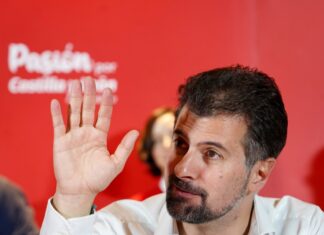 El secretario general, Luis Tudanca, interviene en la reunión del Comité Autonómico del PSOE de Castilla y León