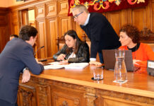 Un momento del pleno de este jueves 16 de enero en Palencia