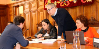 Un momento del pleno de este jueves 16 de enero en Palencia