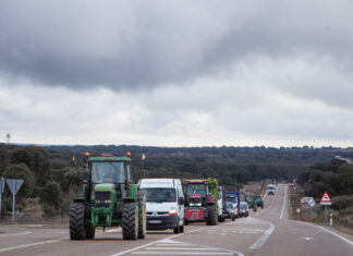 Protestas de baja intensidad del sector agrario en Castilla y León en su regreso a las carreteras para exigir mejoras, menos burocracia y protección