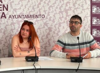 Alba Alonso y Rodrigo San Martín en una rueda de prensa