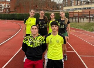 Celia Cortés, Miriam Catalina, Celia Aguado, Claudia Santos, Yeray Royuela e Iván García