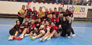 Fuentes Carrionas celebrando la victoria ante el Juventud Las Palmas