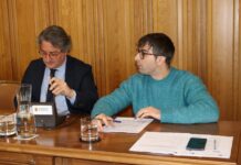 Rodrigo San Martín en un Pleno en el Ayuntamiento de Palencia