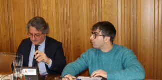 Rodrigo San Martín en un Pleno en el Ayuntamiento de Palencia