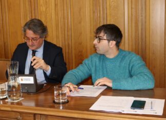 Rodrigo San Martín en un Pleno en el Ayuntamiento de Palencia