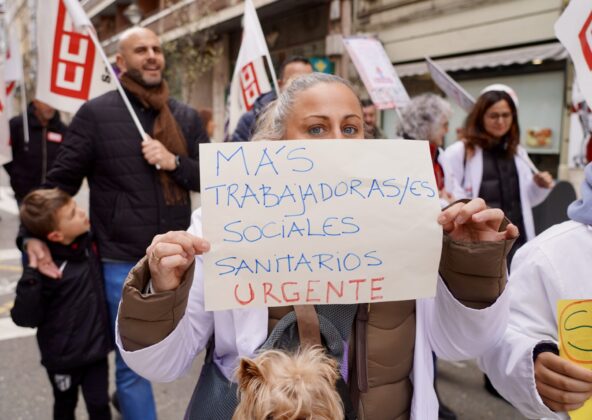 Manifestaci&oacute;n en defensa de la sanidad p&uacute;blica