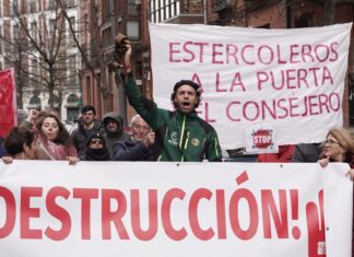 Una manifestación recorre las calles de Valladolid contra la "masiva" instalación de macrogranjas