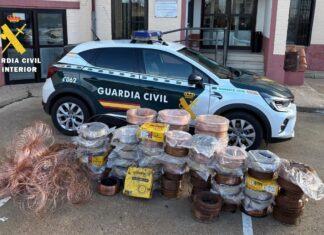 Recuperadas en Burgos 83 bobinas de hilo de soldar sustraídas en Palencia