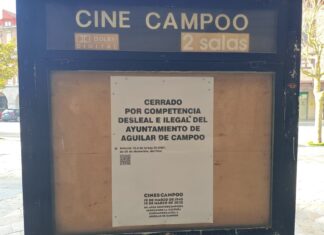 Cines Campoo cierra sus puertas tras 80 años de historia en Aguilar de Campoo Cines Campoo. Fotografía: @Crispi_6