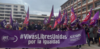 Concentración-8M-sindicatos-UGT-y-CCOO