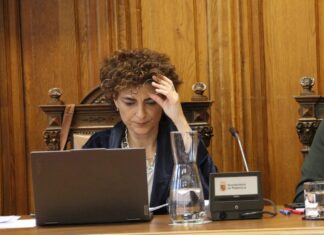 Judith Castro, concejala de Impulso económico, en el Pleno del Ayuntamiento de Palencia
