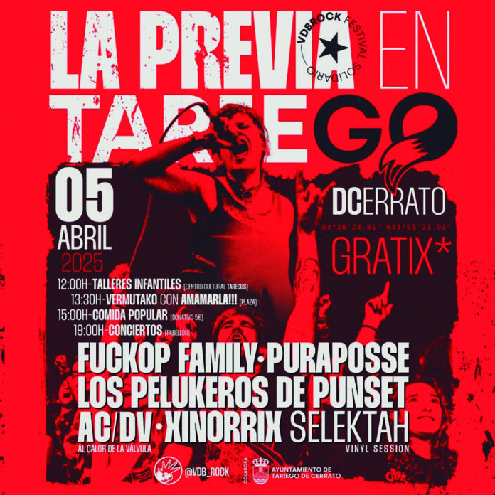 Cartel de "La Previa" del VdB Rock en Tariego de Cerrato