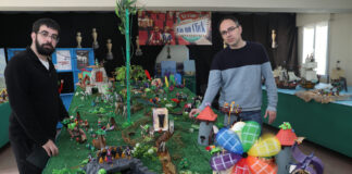 Abraham Nieto y Rubén de la Fuente han montado esta exposición que abarca desde el mundo del cine al mundo de los piratas, de la fantasía, y de la historia sagrada. / Brágimo (ICAL)