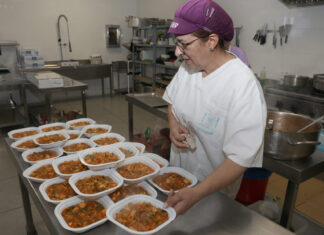 Comida casera a domicilio , elaboración de menus personalizados en la cocina que la cooperativa Lovepamur tiene en la localidad de Saldaña (Palencia). Brágimo (ICAL)