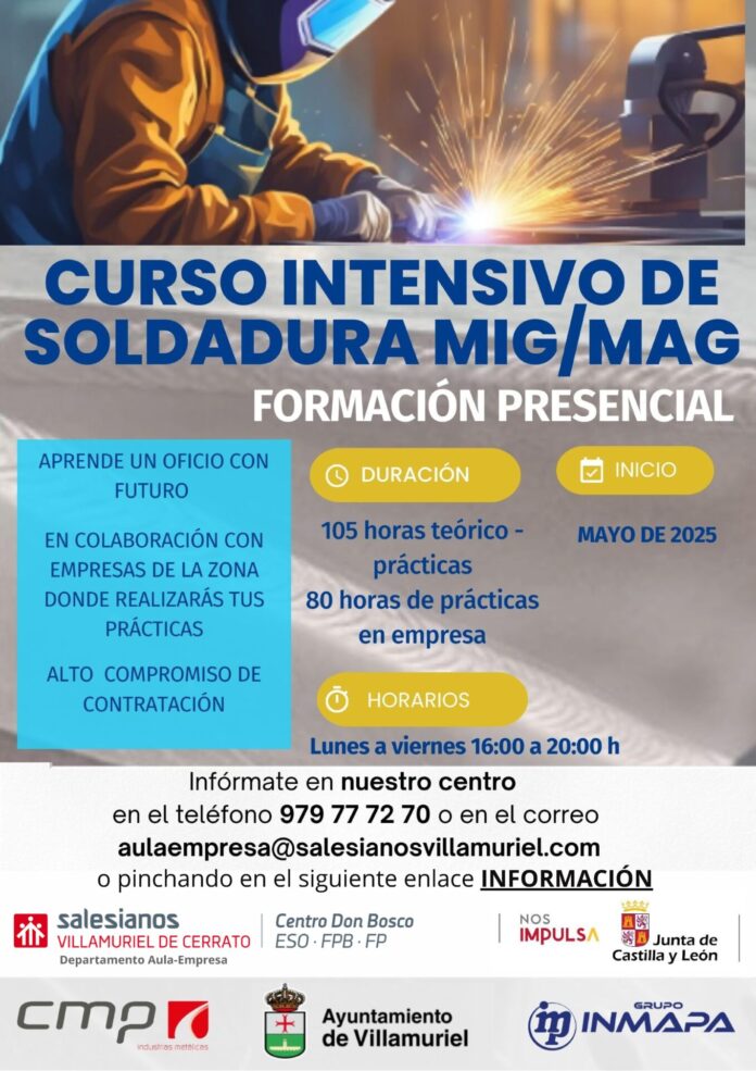 CARTEL CURSO DE SOLDADURA soldadura villamuriel