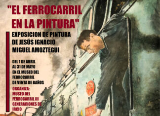 Nueva exposición en el Museo del Ferrocarril de Venta de Baños: “El Ferrocarril en la Pintura” Cartel-expo-abril-mayo-MFVDB-(1)