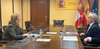 Reunión de Ángeles Armisén con el delegado del Gobierno en Castilla y León, Nicanor Sen