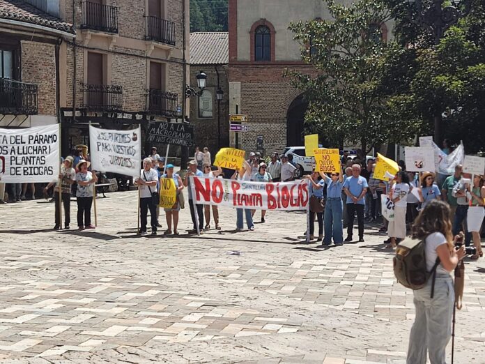 Manifestación en Saldaña contra las plantas de biogás