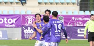 Palencia Cristo Atlético celebrando un gol ante el Laguna