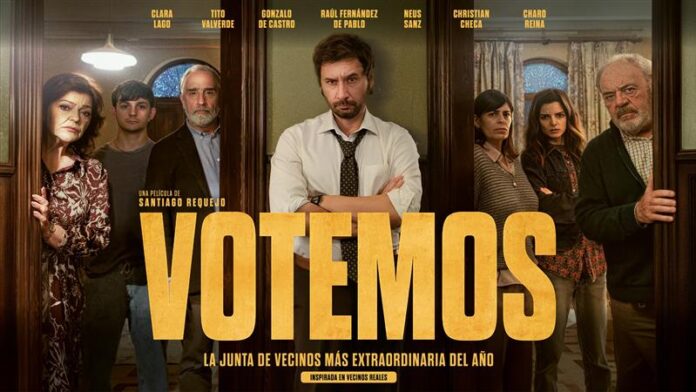 votemos-fundacion-hospitalarias-santiago-requejo-horizontal Cartel oficial de la película “Votemos” (2025)