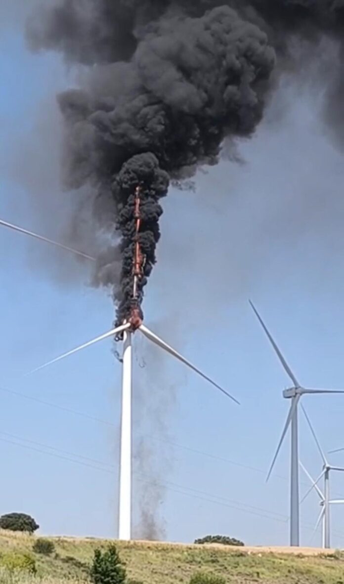 Arde un molino en Hornillos de Cerrato