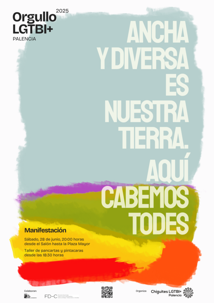 Cartel Orgullo LGTBI+ Palencia 2025