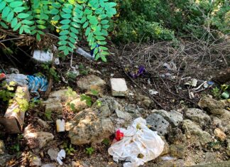 Basura en el río Carrión