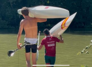 Álvaro Salvador y Juan Rodríguez. Club Palentino de Piragüismo