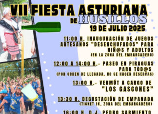 Husillos celebra este sábado la VII edición de la Fiesta Asturiana con actividades acuáticas y degustaciones de productos y sidra PROGRAMA VII Fiesta Asturiana 2025 de Husillos